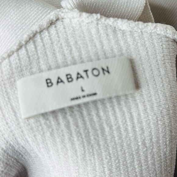 Babaton Aritzia White Sculpt Knit Criss Cross Tank - Picture 6 of 6